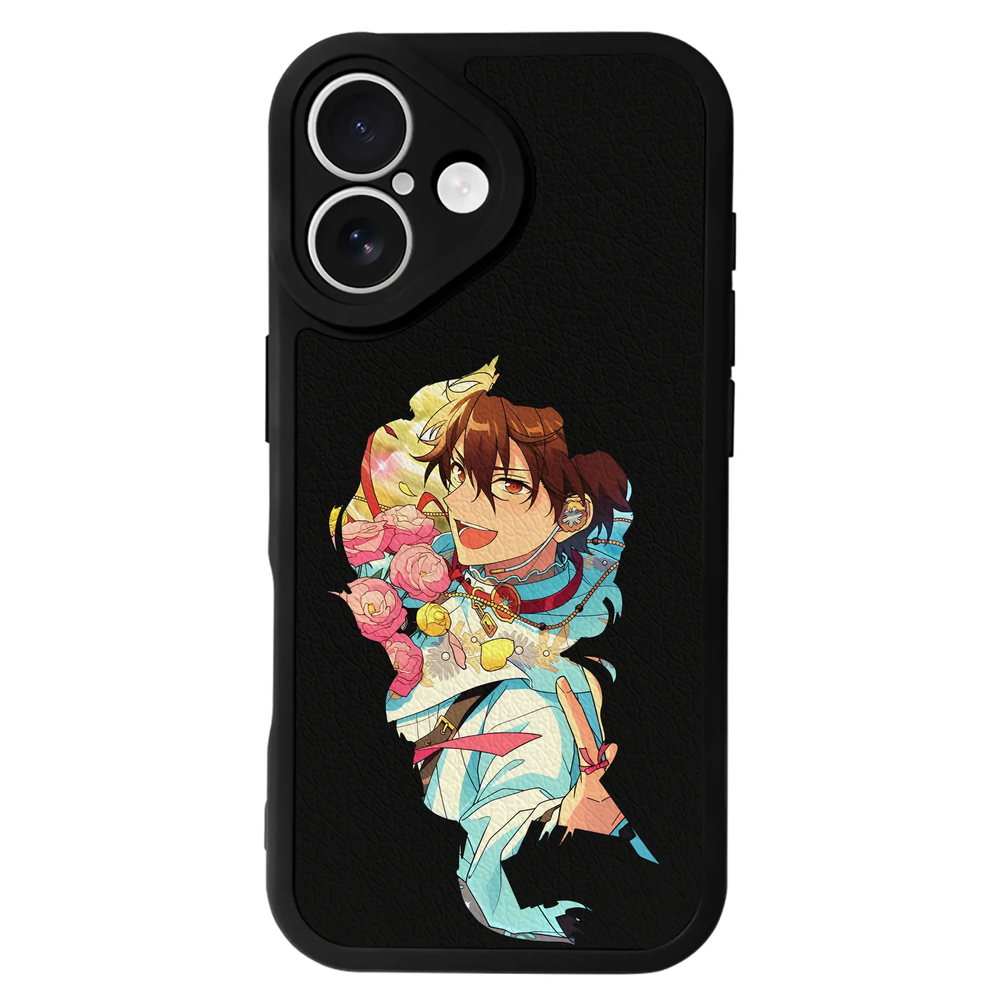 あんさん ぶる グッズ 流星隊 守沢千秋 - IPhone 16シリーズ対応 ・ シリコンスマホケース ・ レザー調 ・ 高精度フィット ・ 耐衝撃 ・ ワイヤレス充電対応 ・ 精密カット